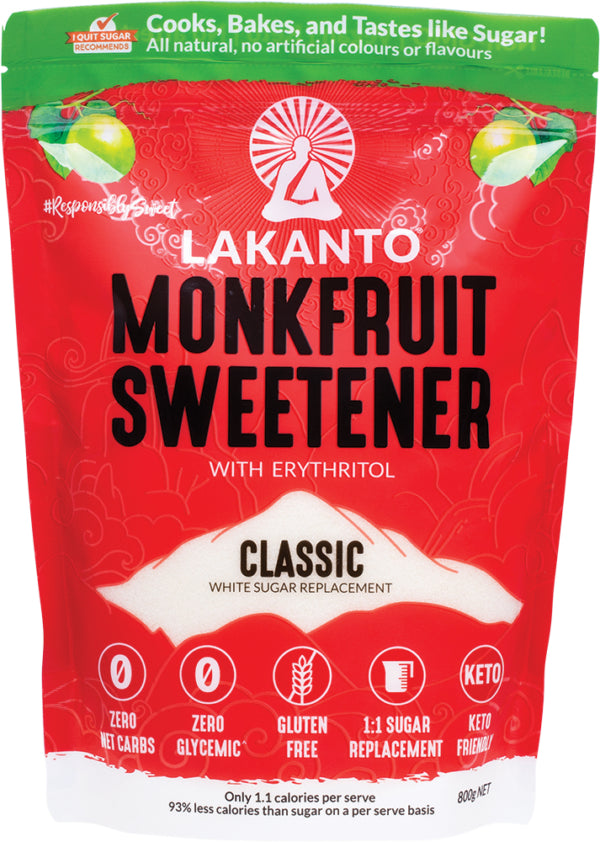 Lakanto, Monkfruit Sweetener with Erythritol, Classic 800 g - Mom it KeTo Go