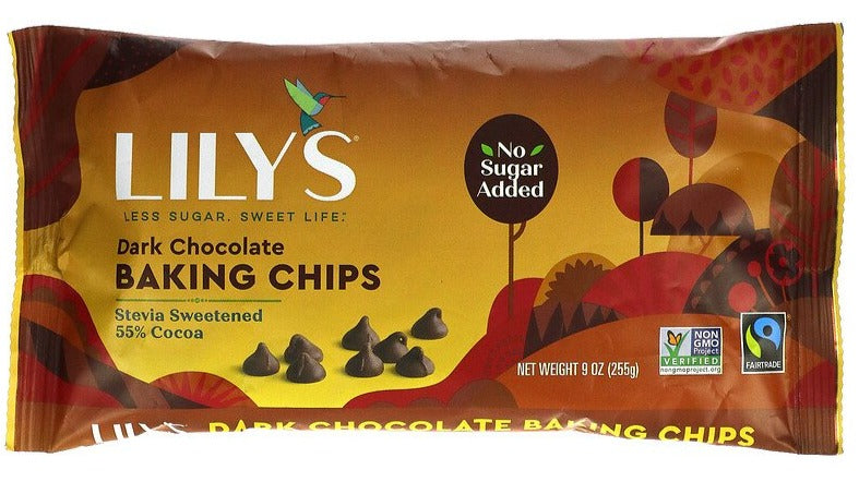Lily's Sweets, Dark Chocolate Baking Chips, 255 g - Mom it KeTo Go