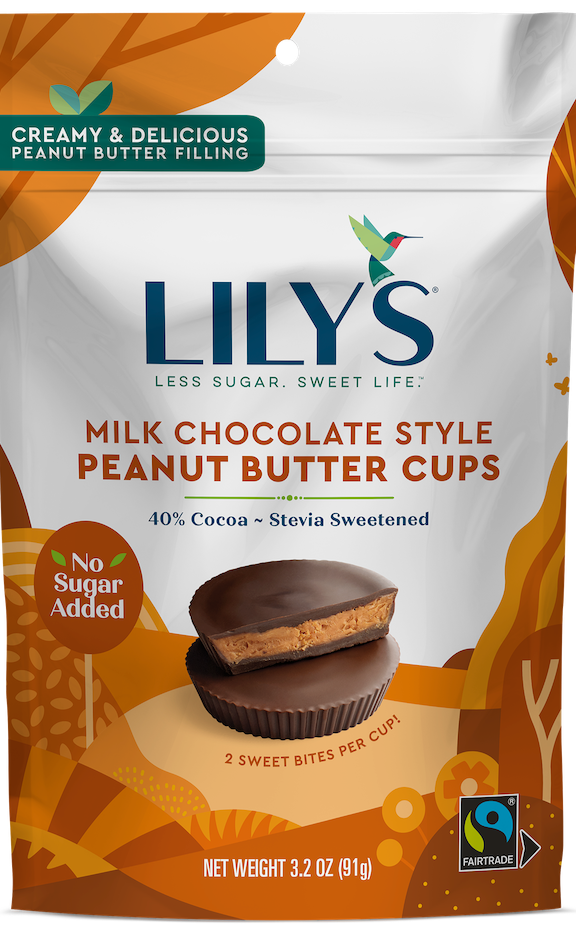 Lily's, Milk Chocolate Peanut Butter Cups, Sugar Free, 91g - Mom it KeTo Go