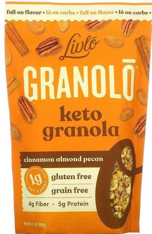 Livlo, Keto Granola, Cinnamon Almond Pecan, 309 g - Mom it KeTo Go