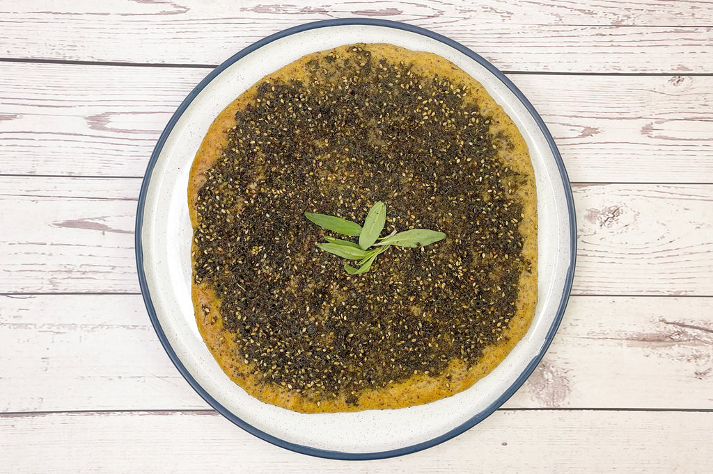 KETO Large Manakeesh Zaatar with Gluten - مناقيش كيتو حجم كبير بالزعتر مع جلوتين - Mom it KeTo Go