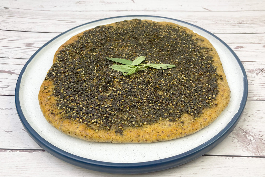 KETO Large Manakeesh Zaatar with Gluten - مناقيش كيتو حجم كبير بالزعتر مع جلوتين - Mom it KeTo Go