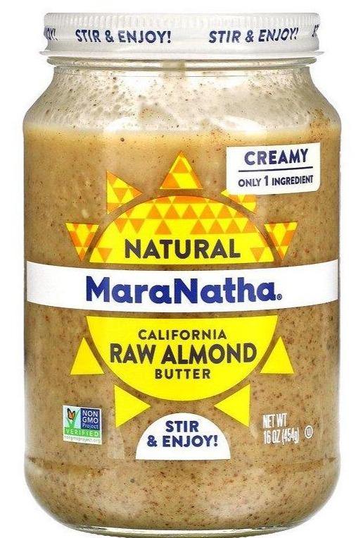 MaraNatha, Natural California Raw Almond Butter, Creamy, 16 oz (454 g) - Mom it KeTo Go