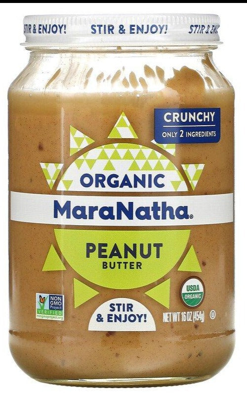 MaraNatha, Organic, Keto Peanut Butter, Crunchy, 454 g - Mom it KeTo Go