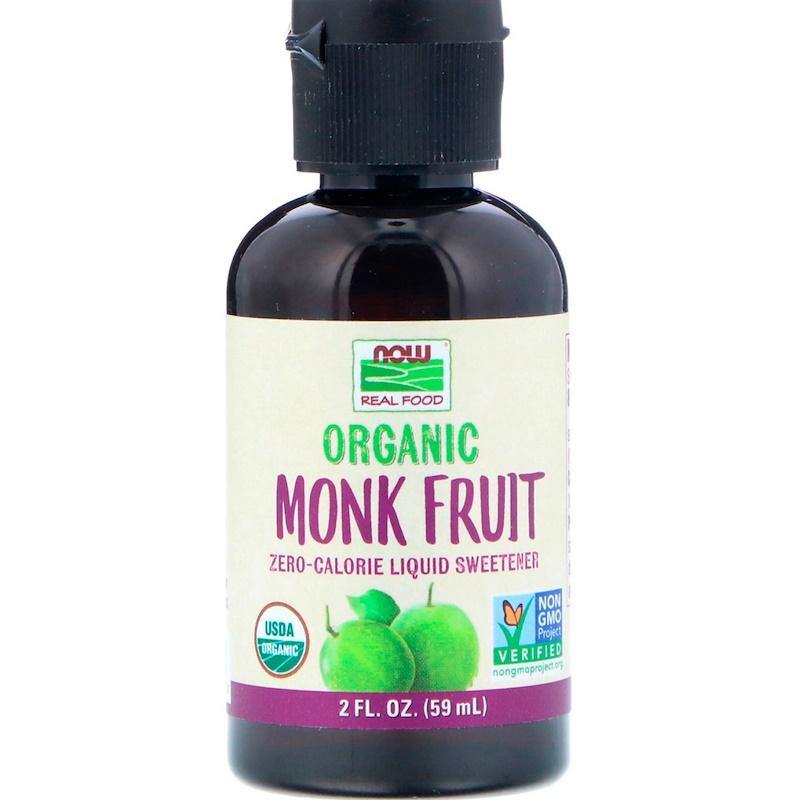 Now Foods, Real Food, Organic Monk Fruit, Liquid Sweetener, 59 ml - Mom it KeTo Go