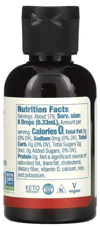 Now Foods, Better Stevia, Keto, Vegan, Zero-Calorie Liquid Sweetener, Maple, 59 ml - Mom it KeTo Go