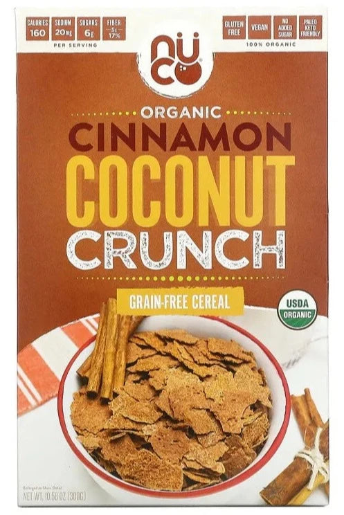 NUCO, Organic Cinnamon Crunch Grain-Free, KETO, Vegan Cereal, 300 g - Mom it KeTo Go
