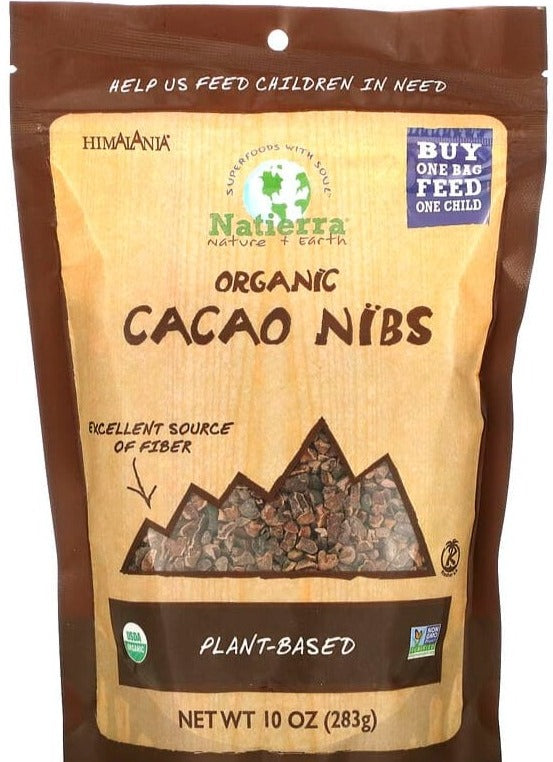 Natierra, Himalania, Organic Cacao Nibs, Plant Based, Keto, Gluten Free, No Additives, 283g - Mom it KeTo Go