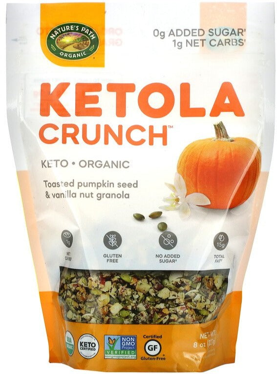 Nature's Path, Organic Ketola Crunch, Pumpkin Seed & Vanilla Granola, 227 g - Mom it KeTo Go