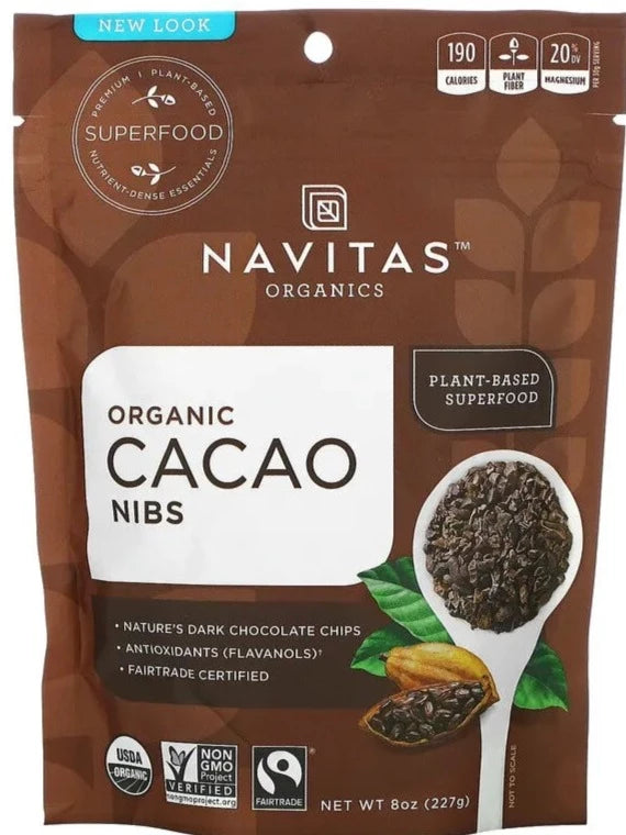 Navitas Organics, Organic Cacao Nibs, 227 g - Mom it KeTo Go