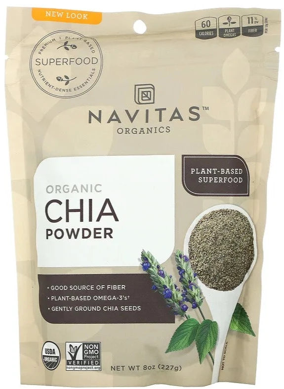 Navitas Organics, Organic Chia Powder, 227 g - Mom it KeTo Go