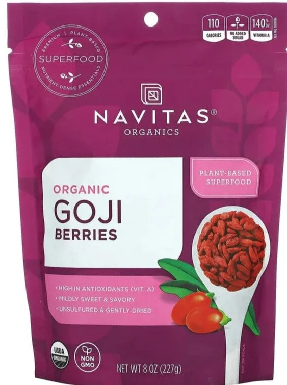Navitas Organics, Organic Goji Berries, 227g - Mom it KeTo Go