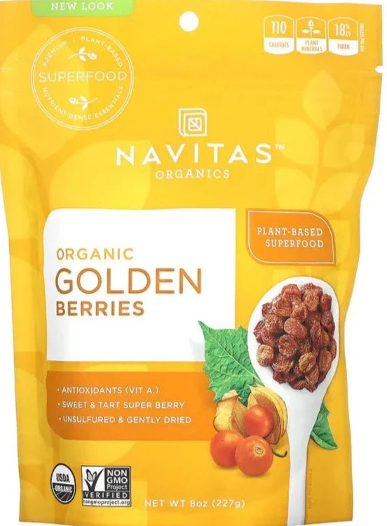 Navitas Organics, Organic Golden Berries, 227 g - Mom it KeTo Go