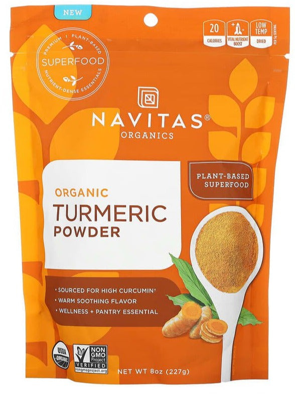 Navitas Organics, Organic Turmeric Powder, 227 g - Mom it KeTo Go