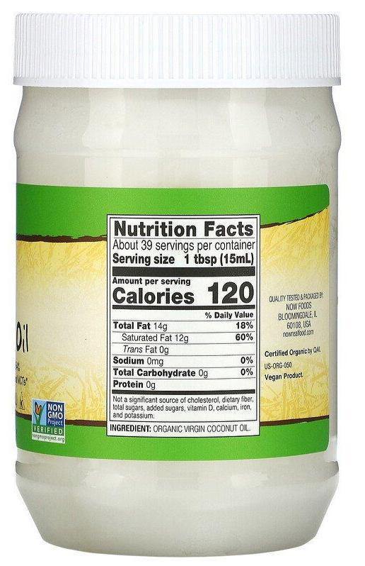 Now Foods, Real Food, Organic Virgin Coconut Oil, 591 ml - Mom it KeTo Go