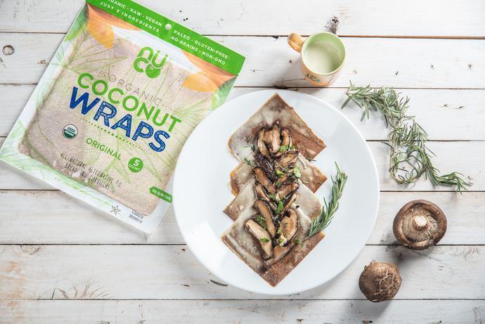 NUCO, Organic Coconut Pale Wraps, Moringa, 5 Wraps (14 g) Each - Mom it KeTo Go