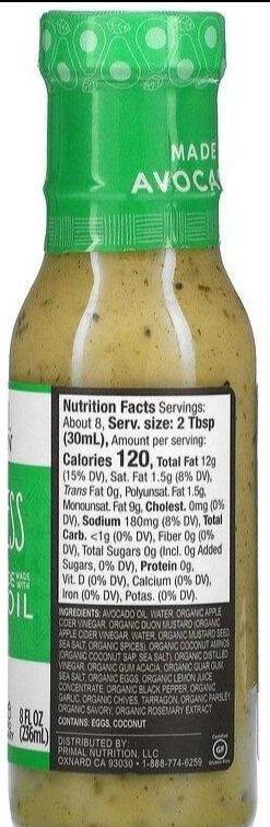 Primal Kitchen Green Goddess Dressing Marinade Made with