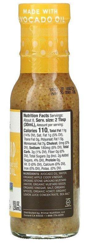 Primal Kitchen, Honey Mustard Vinaigrette & Marinade Made with Avocado Oil, 236 ml - Mom it KeTo Go