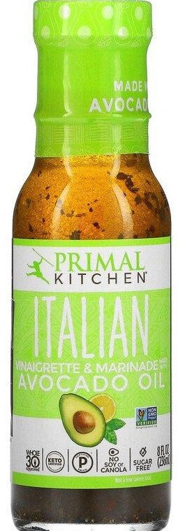 Primal Kitchen, Italian Vinaigrette & Marinade Made with Avocado Oil, 236 ml - Mom it KeTo Go