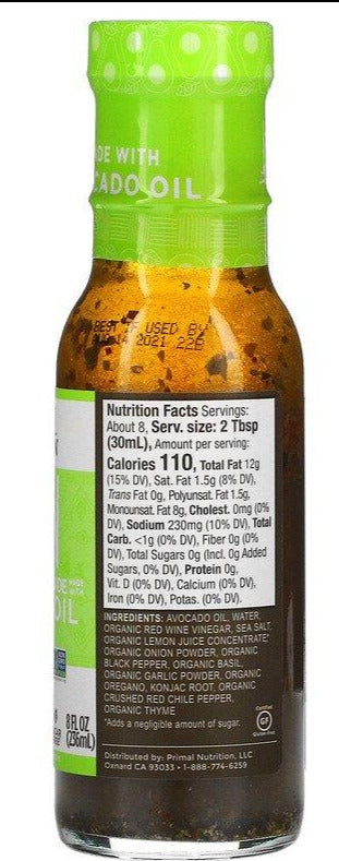 Primal Kitchen, Italian Vinaigrette & Marinade Made with Avocado Oil, 236 ml - Mom it KeTo Go