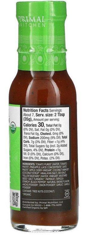 Primal Kitchen, Organic Hawaiian Style BBQ Sauce, 241 g - Mom it KeTo Go