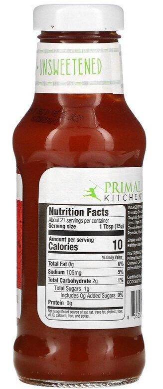 Primal Kitchen, Organic, Keto Ketchup, Unsweetened, 320 g - Mom it KeTo Go