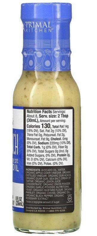 Primal Kitchen, Vegan Ranch Dressing & Marinade Made with Avocado Oil, 236 ml - Mom it KeTo Go