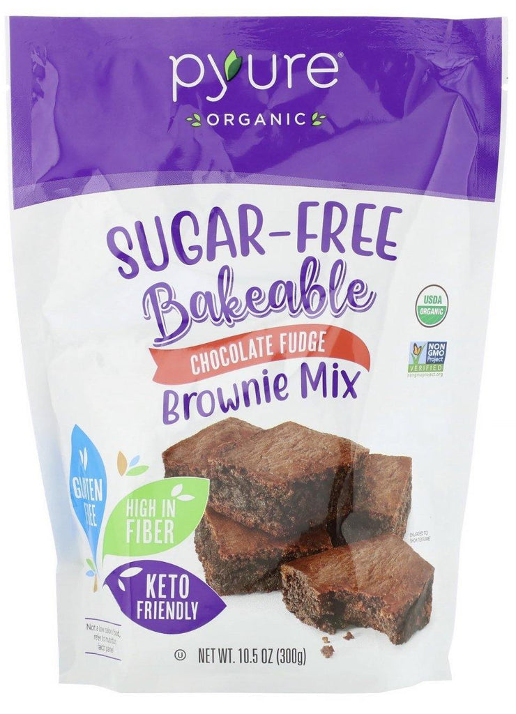 Pyure, Organic Bakeable, Sugar-Free Brownie Mix, Chocolate Fudge, 300 g - Mom it KeTo Go