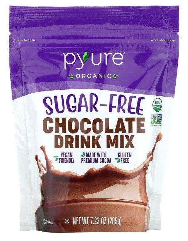 Pyure, Organic Sugar-Free Chocolate Drink Mix, 205 g - Mom it KeTo Go