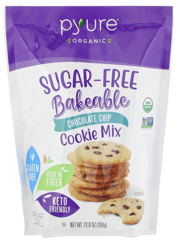 Pyure, Organic Bakeable, Sugar-Free Cookie Mix, Chocolate Chip, 368 g - Mom it KeTo Go