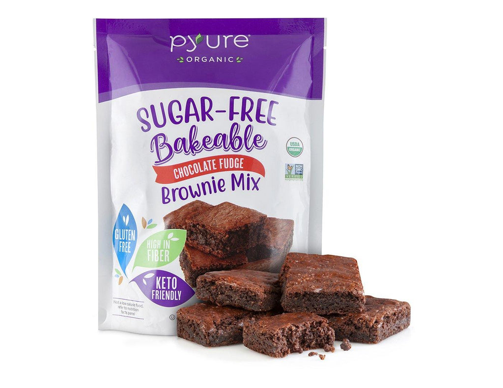 Pyure, Organic Bakeable, Sugar-Free Brownie Mix, Chocolate Fudge, 300 g - Mom it KeTo Go