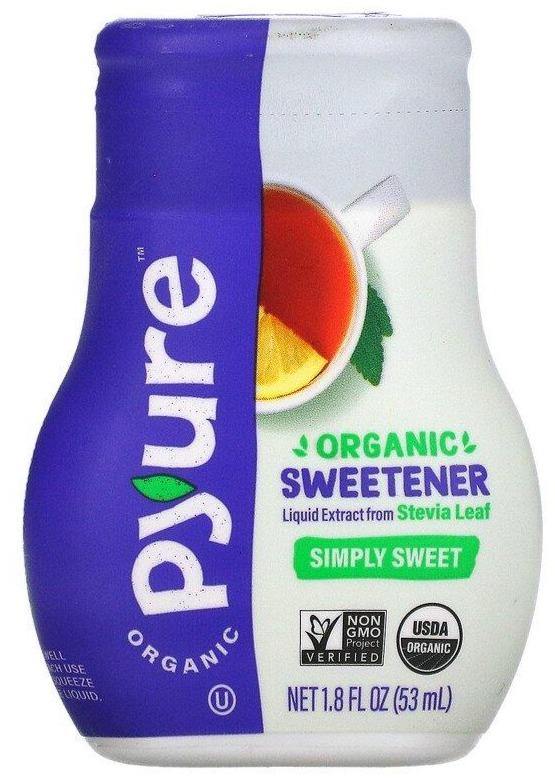 Pyure, Organic Sweetener, Liquid Extract from Stevia Leaf, Simply Sweet, 53 ml - Mom it KeTo Go