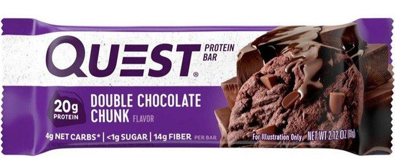 Quest Nutrition, Protein Bar, Double Chocolate Chunk, 60 g - Mom it KeTo Go