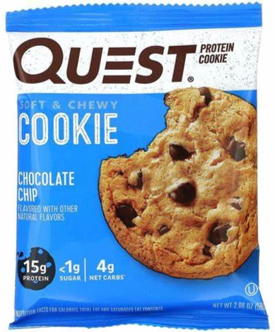 Quest Nutrition, Protein Cookie, Chocolate Chip, 59 g - Mom it KeTo Go