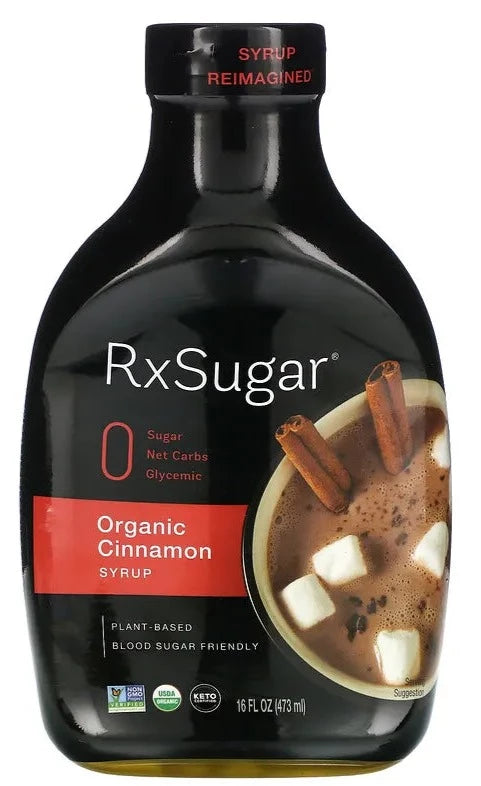 RxSugar, Organic Keto Certified Cinnamon Syrup, 473 ml - Mom it KeTo Go