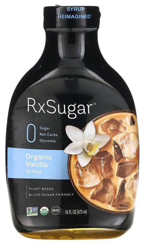 RxSugar, Organic Keto Certified Vanilla Syrup, 473 ml - Mom it KeTo Go
