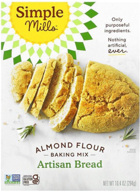 Simple Mills, Naturally Gluten-Free, Paleo, Almond Flour Mix, Artisan Bread, 294 g - Mom it KeTo Go