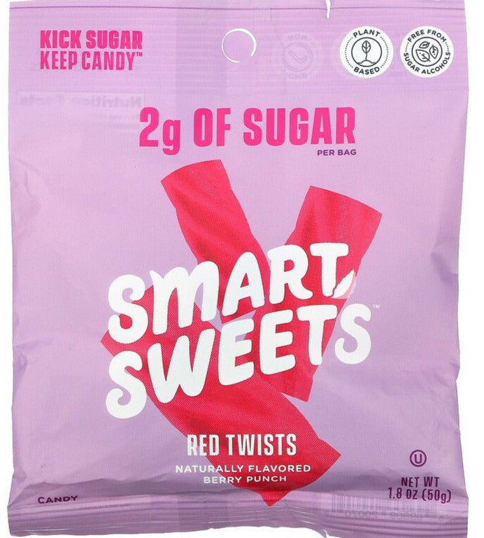 SmartSweets, Red Twists, Berry Punch, 50 g - Mom it KeTo Go