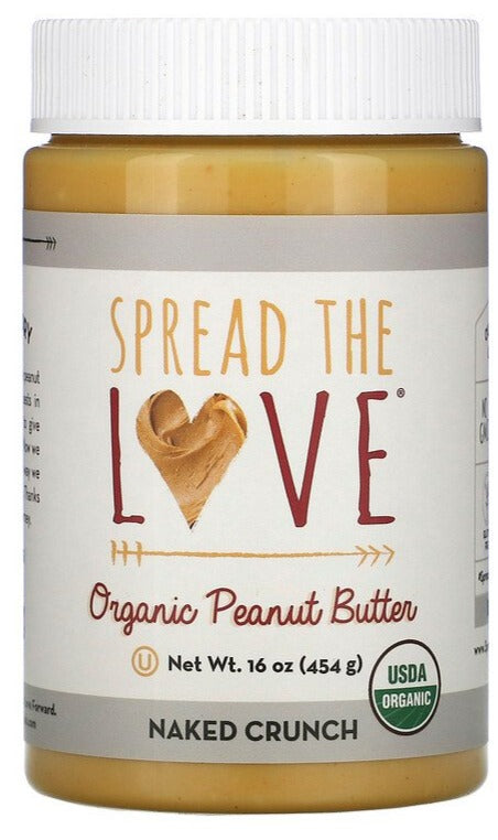 Spread The Love, Organic Peanut Butter, Crunchy, 454 g - Mom it KeTo Go