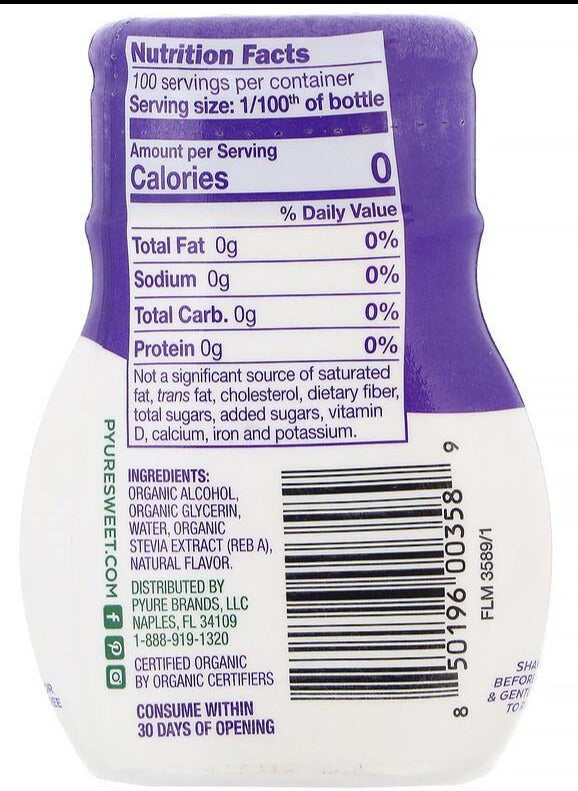 Pyure, Organic Liquid Stevia Extract, Chocolate, 53 ml - Mom it KeTo Go