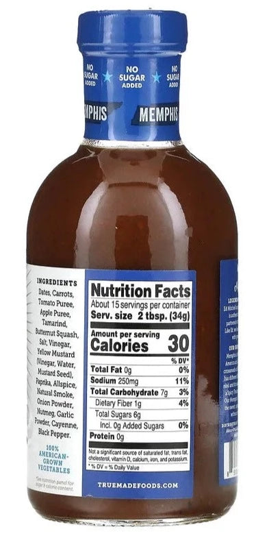 True Made Foods, Kansas City BBQ Sauce, Sugar Free, KETO, Sweet & Spicy with Hidden Veggies, 1510 g - Mom it KeTo Go