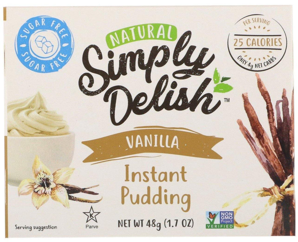 Natural Simply Delish, Natural Instant Pudding, Vanilla, 48 g - Mom it KeTo Go