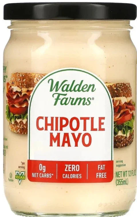 Walden Farms, Chipotle Mayo, Fat Free, Zero Calorie, 355 ml - Mom it KeTo Go By Safa’