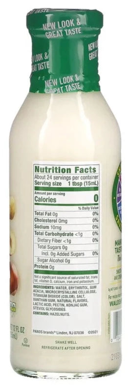 Walden Farms, Sugar Free, Far Free, No Carb, Coffee Creamer, Hazelnut,, 355 ml - Mom it KeTo Go