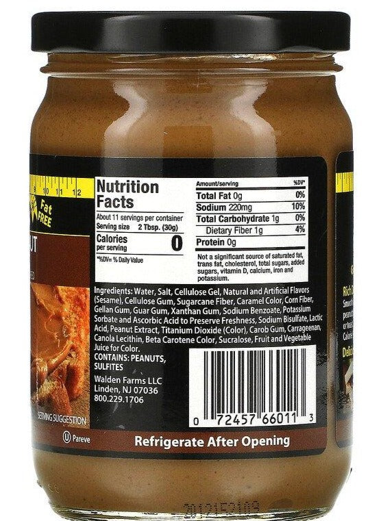 Walden Farms, Whipped Peanut Spread - Sugar Free - Calorie Free, 340 g - Mom it KeTo Go