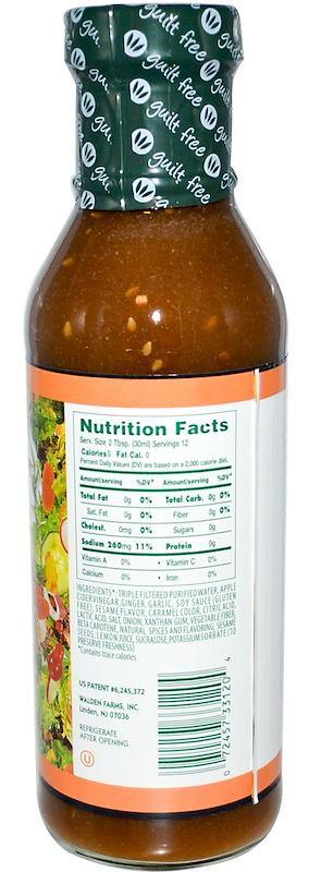 Walden Farms, Sesame Ginger Dressing 355 ml - Mom it KeTo Go