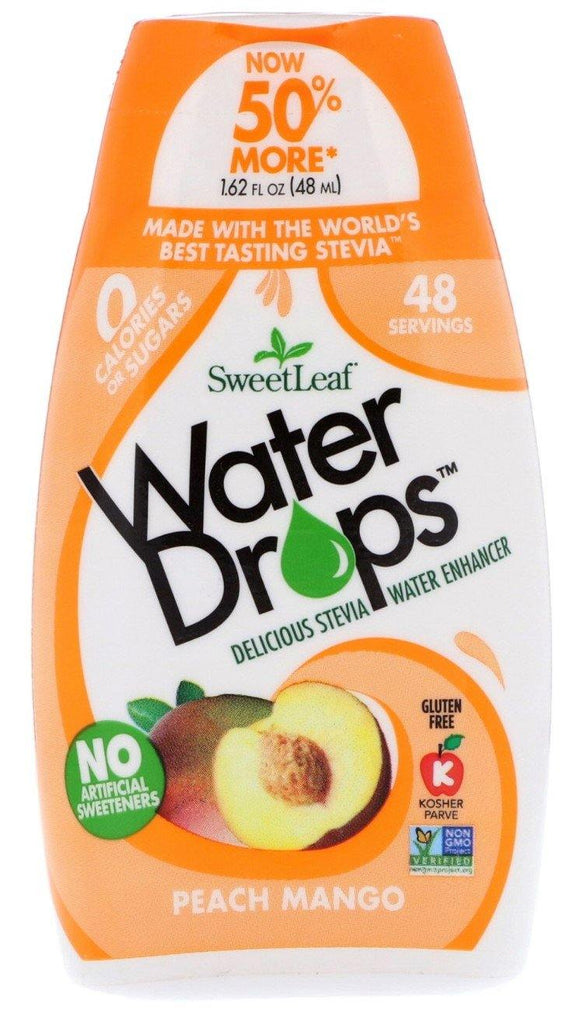 Wisdom Natural, SweetLeaf, Water Drops, Delicious Stevia Water Enhancer, Peach Mango, 48 ml - Mom it KeTo Go