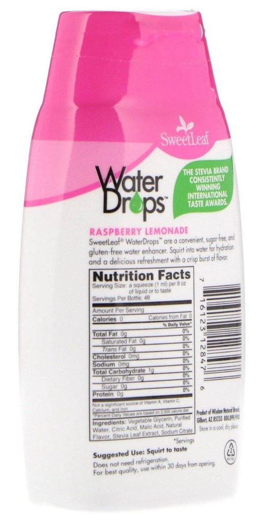Wisdom Natural, SweetLeaf, Water Drops, Delicious Stevia Water Enhancer, Raspberry Lemonade, 48 ml - Mom it KeTo Go