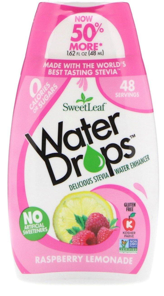 Wisdom Natural, SweetLeaf, Water Drops, Delicious Stevia Water Enhancer, Raspberry Lemonade, 48 ml - Mom it KeTo Go