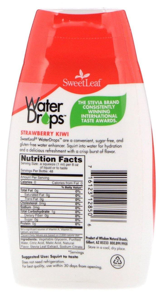 Wisdom Natural, SweetLeaf, Water Drops, Delicious Stevia Water Enhancer, Strawberry Kiwi, 48 ml - Mom it KeTo Go
